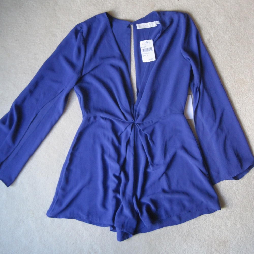 ASTR the label NWT Bright Blue Romper Sz S